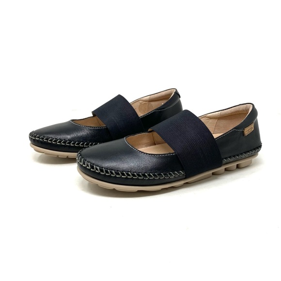 Pikolinos Riola W3Y-2580 Black Leather Ballet Flats Size 37 New in Box - Picture 2 of 7